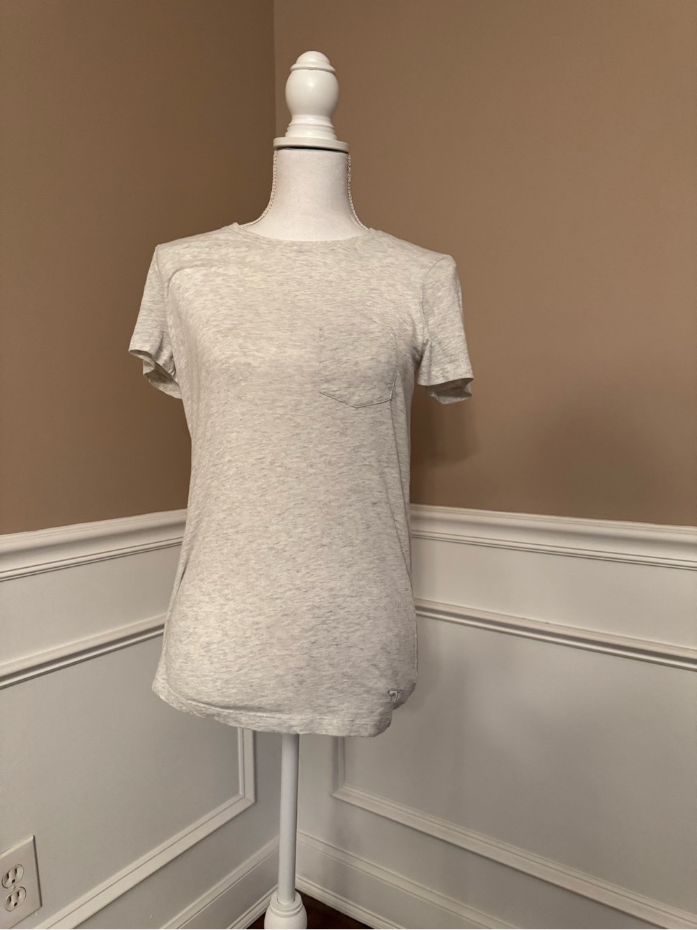 Victoria's Secret PINK Gray Marled Pocket T-Shirt - Size XS